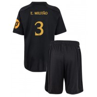 Real Madrid Eder Militao #3 3rd trikot Kinder 2023-24 Kurzarm (+ Kurze Hosen)